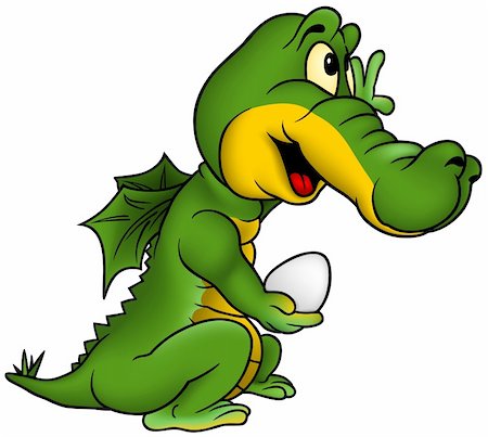 drake - Little Dragon - smiling cartoon illustration as vector Stock Photo - Budget Royalty-Free & Subscription, Code: 400-04072602