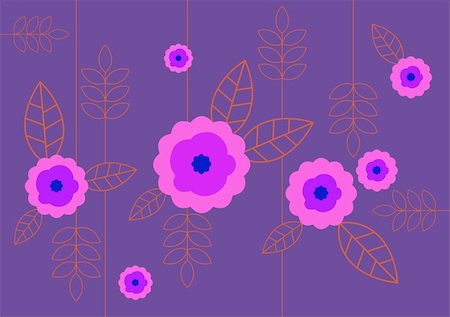 simsearch:400-04752266,k - Abstract illustration with flowers. Vector Stock Photo - Budget Royalty-Free & Subscription, Code: 400-04084521