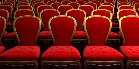 concert hall with red seat Stock Photo - Budget Royalty-Free & Subscription, Code: 400-04085624