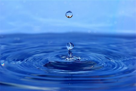 simsearch:622-07519538,k - The round transparent drop of water falls downward Stock Photo - Budget Royalty-Free & Subscription, Code: 400-04086873