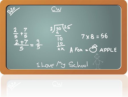 simsearch:400-04917346,k - chalkboard in the math class, illustration Stock Photo - Budget Royalty-Free & Subscription, Code: 400-04087305