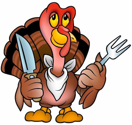 simsearch:400-04116240,k - Brown Turkey - colored cartoon illustration as vector  (Turkey 03) Stock Photo - Budget Royalty-Free & Subscription, Code: 400-04088141