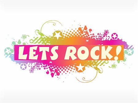 let's rock wallpaper, design15 Stock Photo - Budget Royalty-Free & Subscription, Code: 400-04089083