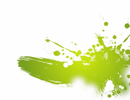 paint spill design - Abstract green illustration. Vector Foto de stock - Super Valor sin royalties y Suscripción, Código: 400-04089245