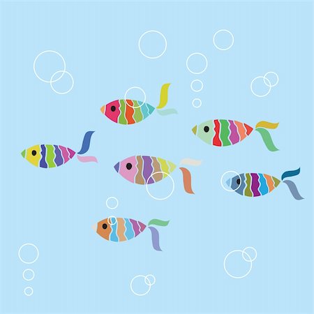 Fish seamless background Stock Photo - Budget Royalty-Free & Subscription, Code: 400-04089914