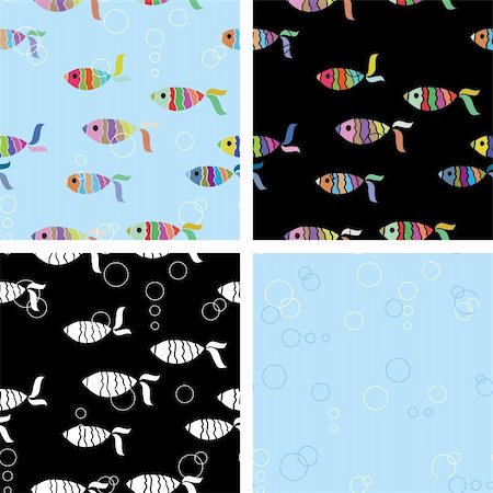 Fish seamless background Stock Photo - Budget Royalty-Free & Subscription, Code: 400-04089915