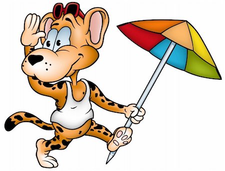 simsearch:400-04396497,k - Leopard on the Beach - colored cartoon illustration as vector Stock Photo - Budget Royalty-Free & Subscription, Code: 400-04080574