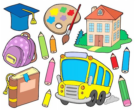 simsearch:400-07042264,k - School collection 1 - vector illustration. Stock Photo - Budget Royalty-Free & Subscription, Code: 400-04081106