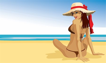 simsearch:400-03950469,k - A beautiful girl sunbathing at the beach Stock Photo - Budget Royalty-Free & Subscription, Code: 400-04082848