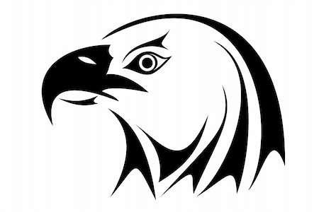 Bald eagle head tribal tattoo Stock Photo - Budget Royalty-Free & Subscription, Code: 400-04083211