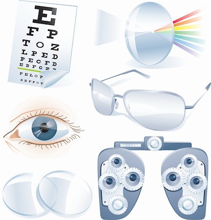 phorometer - Ophthalmology theme colorful icon set Stock Photo - Budget Royalty-Free & Subscription, Code: 400-04094871