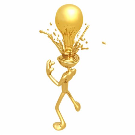 exploding light bulb - A Concept And Presentation Figure In 3D Stock Photo - Budget Royalty-Free & Subscription, Code: 400-04090886