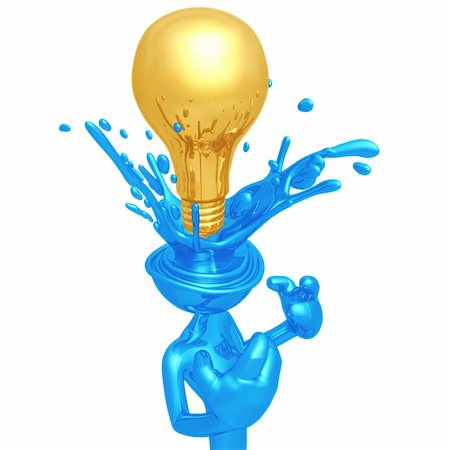 exploding light bulb - A Concept And Presentation Figure In 3D Stock Photo - Budget Royalty-Free & Subscription, Code: 400-04090887