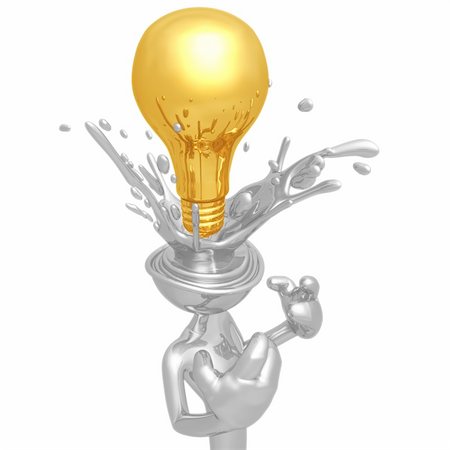 exploding light bulb - A Concept And Presentation Figure In 3D Stock Photo - Budget Royalty-Free & Subscription, Code: 400-04090888