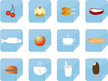 simsearch:400-08786053,k - food icons Stock Photo - Budget Royalty-Free & Subscription, Code: 400-04091278