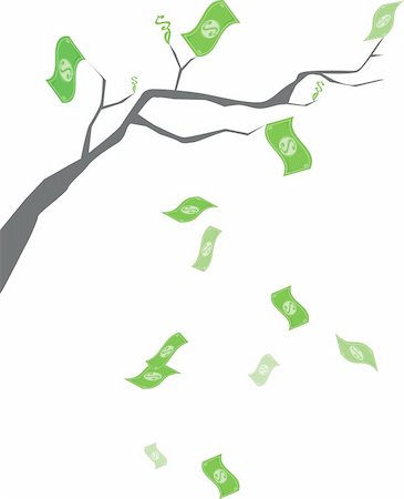 simsearch:400-08891312,k - Money growing on a branch - more in porfolio Stock Photo - Budget Royalty-Free & Subscription, Code: 400-04092607