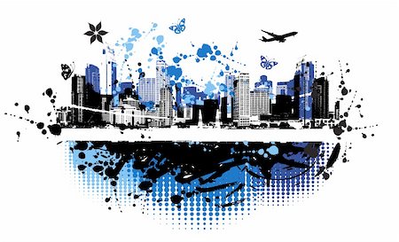 simsearch:400-04634698,k - Cityscape background, urban art Stock Photo - Budget Royalty-Free & Subscription, Code: 400-04093482