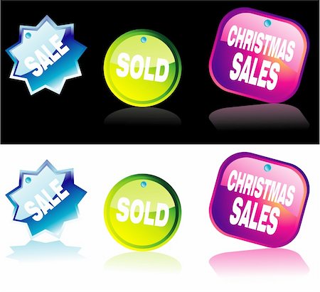 sale control - High detailes Colorful shopping marks Stock Photo - Budget Royalty-Free & Subscription, Code: 400-04104193