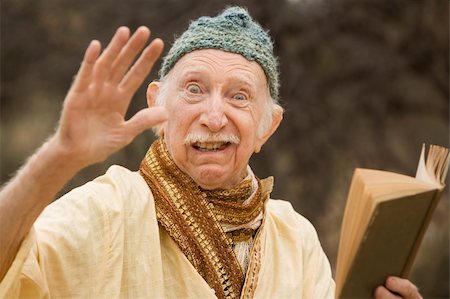 druid - Crazy man preaching in the high desert Stock Photo - Budget Royalty-Free & Subscription, Code: 400-04105090