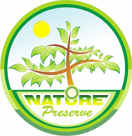 simsearch:400-04597943,k - Preserve the nature tree emblem Stock Photo - Budget Royalty-Free & Subscription, Code: 400-04106274