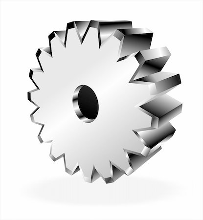 simsearch:700-03601449,k - Chromed and reflective 3D gears isolated Stock Photo - Budget Royalty-Free & Subscription, Code: 400-04106533