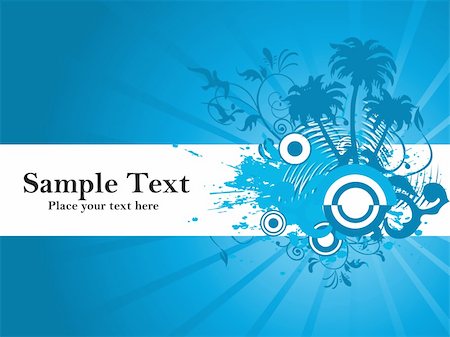 artistic light blue background with palm trees Stock Photo - Budget Royalty-Free & Subscription, Code: 400-04106667
