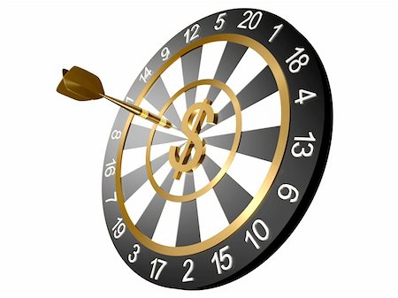 simsearch:400-04600474,k - Dartboard concept money 3d Stock Photo - Budget Royalty-Free & Subscription, Code: 400-04108585
