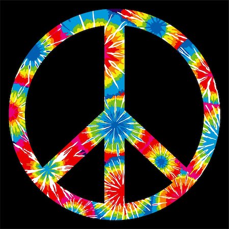 Tie Dyed Peace Symbol Photographie de stock - Aubaine LD & Abonnement, Code: 400-04100956