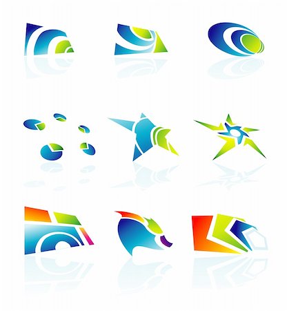 simsearch:400-04366521,k - Set of Colorful Design Elements Stock Photo - Budget Royalty-Free & Subscription, Code: 400-04101338