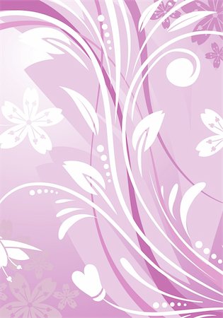 simsearch:400-04060446,k - Floral background with leaf and wave pattern, element for design, vector illustration Stock Photo - Budget Royalty-Free & Subscription, Code: 400-04102844
