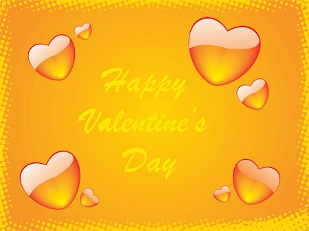 simsearch:400-05897213,k - orange vector frame of hearts theme Stock Photo - Budget Royalty-Free & Subscription, Code: 400-04114816