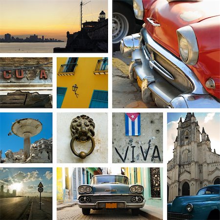 Cuban stamps - Collage made from 10 photographs Stock Photo - Budget Royalty-Free & Subscription, Code: 400-04115440