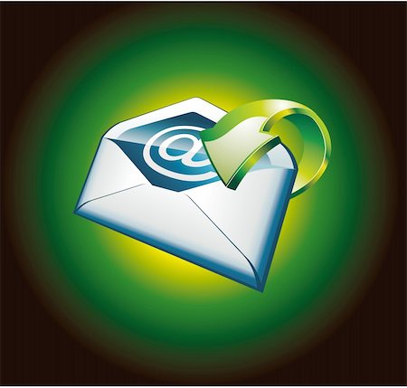 3D Colorful Green Important Email Icon Stock Photo - Budget Royalty-Free & Subscription, Code: 400-04117011