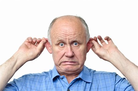 funny old people faces - senior funny bald man is making grimaces Stock Photo - Budget Royalty-Free & Subscription, Code: 400-04117377