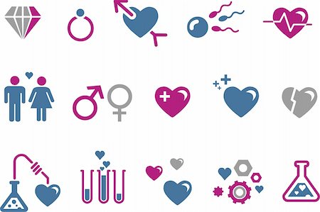 simsearch:400-06207242,k - Vector icons pack - Blue-Fuchsia Series, s.valentine collection Stock Photo - Budget Royalty-Free & Subscription, Code: 400-04118762