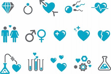 simsearch:400-06207242,k - Vector icons pack - Blue Series, s.valentine collection Stock Photo - Budget Royalty-Free & Subscription, Code: 400-04118791