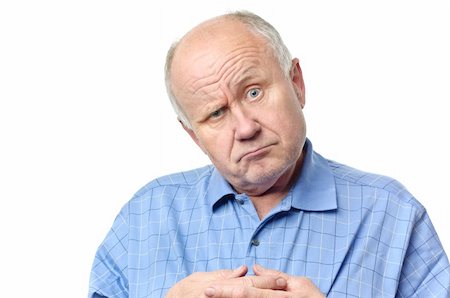 funny old people faces - senior funny bald man is making grimaces Stock Photo - Budget Royalty-Free & Subscription, Code: 400-04118826