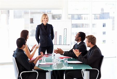 Business people in a meeting in the office Stock Photo - Budget Royalty-Free & Subscription, Code: 400-04119640