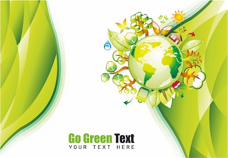 simsearch:400-04875639,k - Ecology Green Environmen Background with Eco Earth Illustration Stock Photo - Budget Royalty-Free & Subscription, Code: 400-04119761
