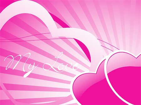 simsearch:400-05897213,k - two romantic pink hearts, background Stock Photo - Budget Royalty-Free & Subscription, Code: 400-04110102