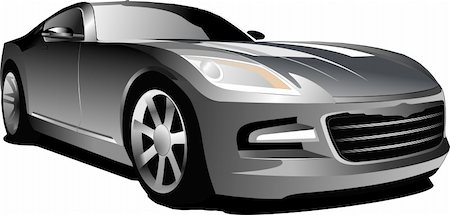 simsearch:400-05034481,k - Gray  car. Sedan. Vector illustration Stock Photo - Budget Royalty-Free & Subscription, Code: 400-04112469