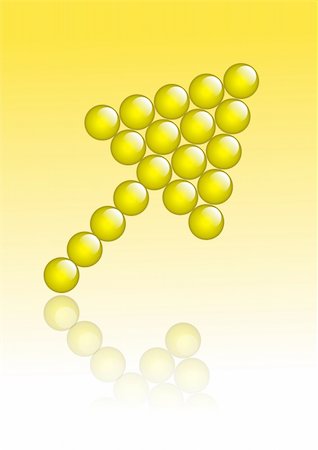 simsearch:400-04265413,k - Pointer from volumetric spheres of yellow color Stock Photo - Budget Royalty-Free & Subscription, Code: 400-04113480