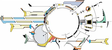 Design of the user interface and – or set of elements for hi-tech design. Stock Photo - Budget Royalty-Free & Subscription, Code: 400-04113859