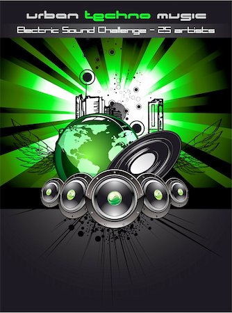 simsearch:400-04084371,k - Urban Disco Dancing Music Event Background for Flyers Stock Photo - Budget Royalty-Free & Subscription, Code: 400-04124869