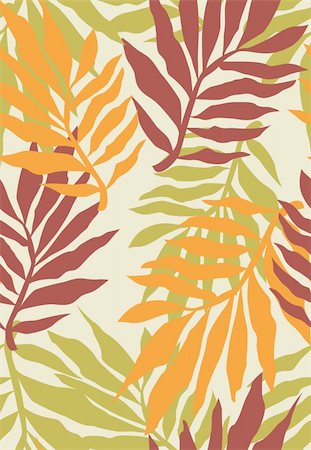 seamless tropical plant pattern Stock Photo - Budget Royalty-Free & Subscription, Code: 400-04124862