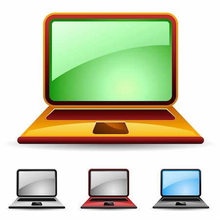 simsearch:400-04125018,k - Stylish professional icon of the laptop for your site. Stock Photo - Budget Royalty-Free & Subscription, Code: 400-04125018