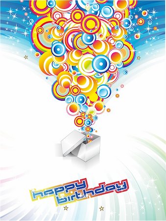 simsearch:400-04375128,k - Happy Birthday Colorful Background with Abstract Flower and Fantasy Elements Stock Photo - Budget Royalty-Free & Subscription, Code: 400-04125856
