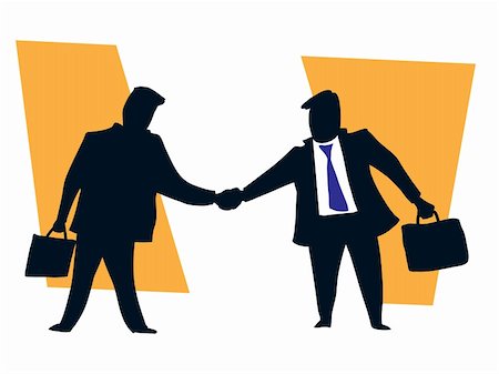simsearch:400-04333648,k - Two businessmen shaking hands finishing up a successful meeting Stock Photo - Budget Royalty-Free & Subscription, Code: 400-04126494