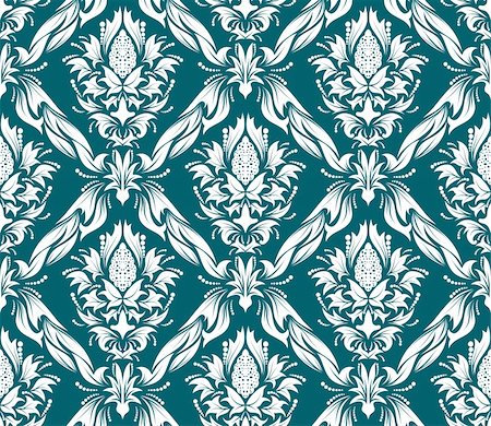 simsearch:400-04090489,k - Damask seamless vector background.  For easy making seamless pattern just drag all group into swatches bar, and use it for filling any contours. Stock Photo - Budget Royalty-Free & Subscription, Code: 400-04128524