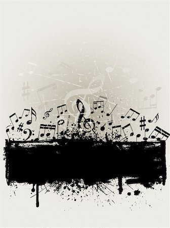Grunge music background Stock Photo - Budget Royalty-Free & Subscription, Code: 400-04121178